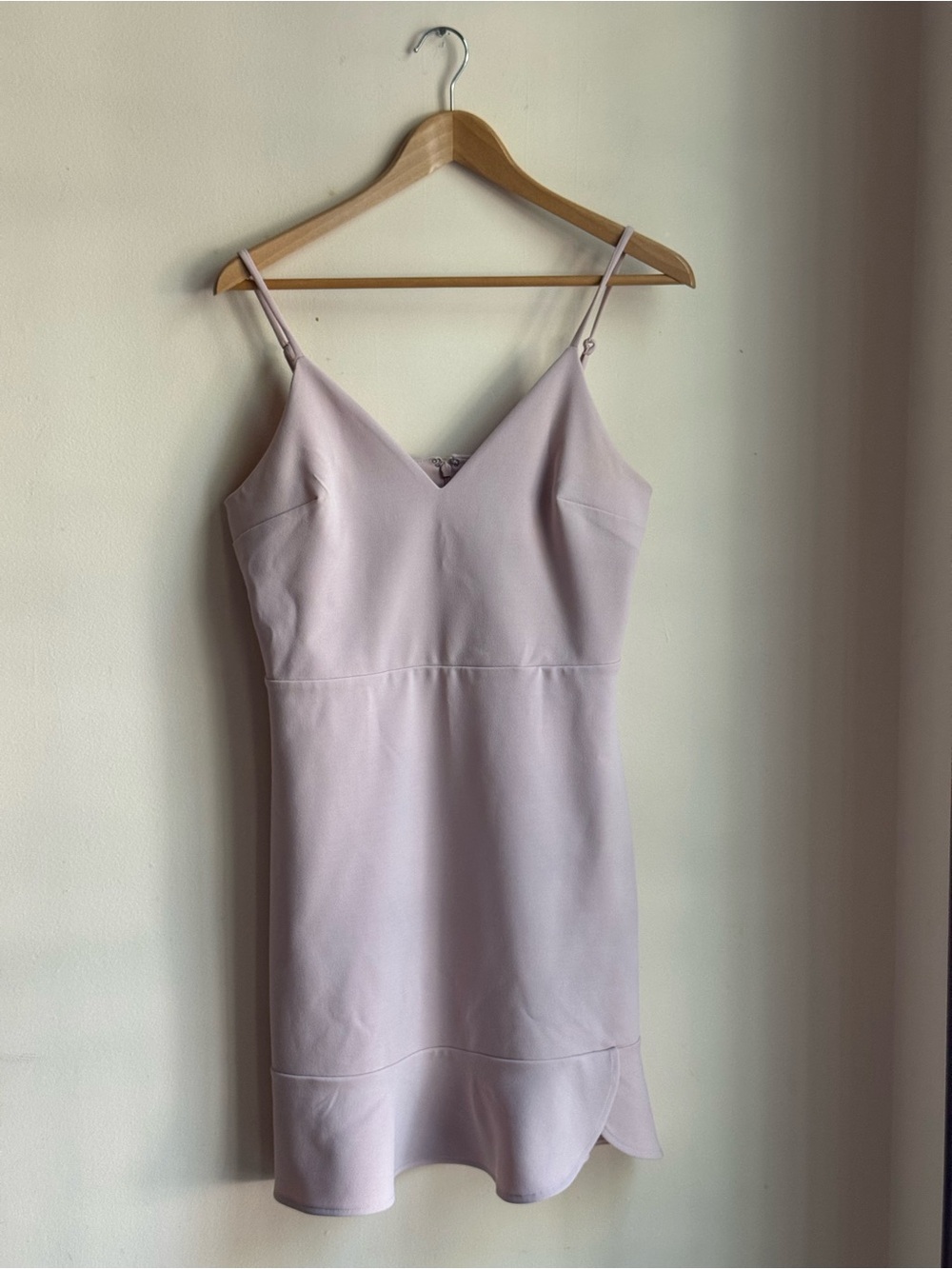 Express Women’s Pink Solid V-Neck Knit Slip Mini Dress Strappy Sleeveless M